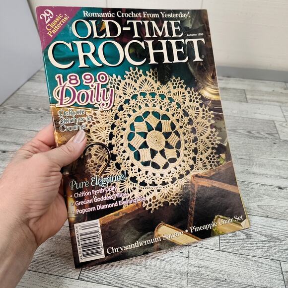 Old Time Crochet Magazine Autumn 1996 Vintage Craft Patterns Designs‎ Doily - Picture 1 of 13